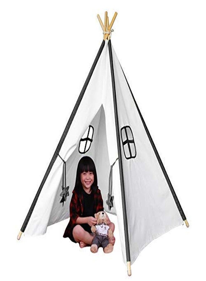 Next Day Art Tent House for Kids Kids Tepee Tent with Padded Mat, Kids Canopy Play Tent, Playard, Playhouse Big Portable Tent for Kids for Indoor and Outdoor- Black - Image 3